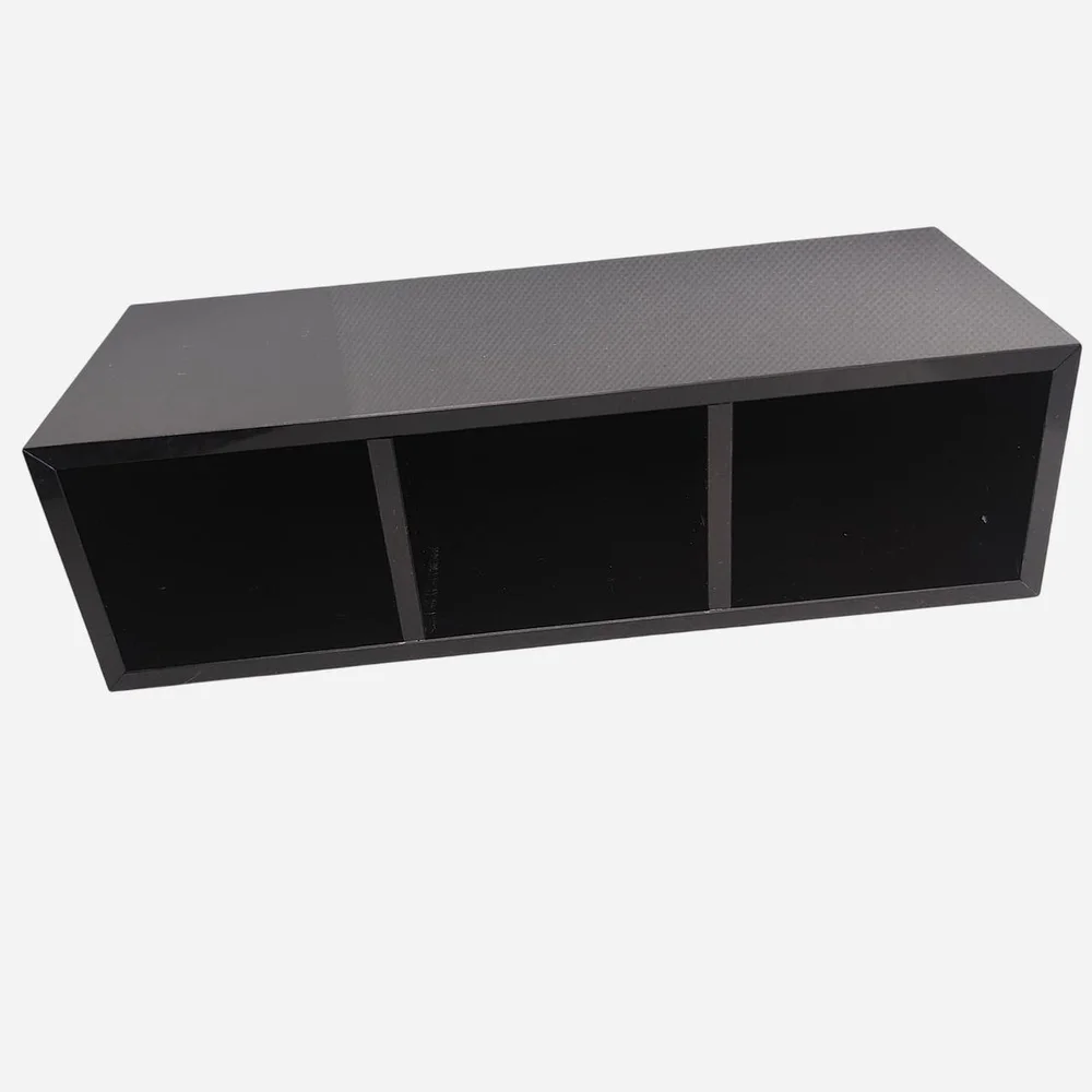 Black 3 Grid Organizer with White Logo